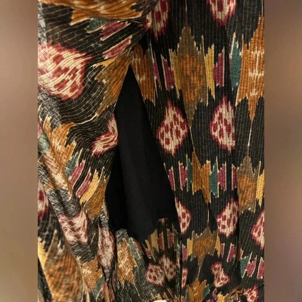 Free People All Wrapped Up Midi Dress with Crochet Features and V Neck Y2K - Picture 6 of 10